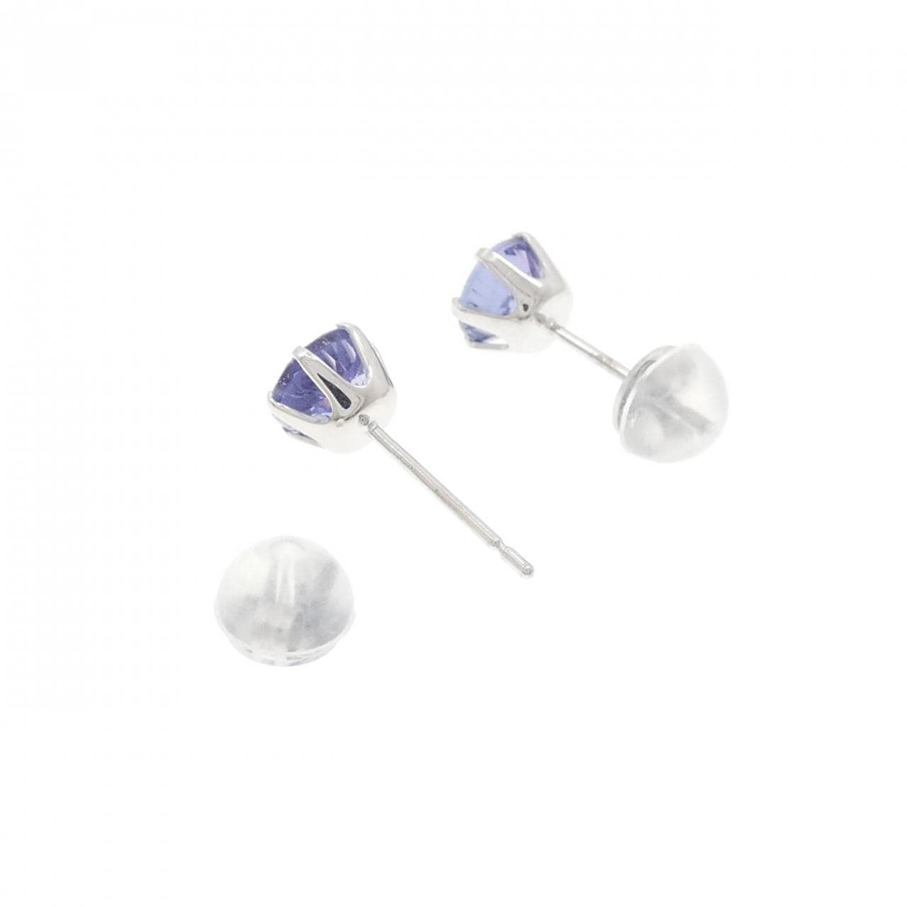 K18WG タンザナイト ピアス 1.00CT
