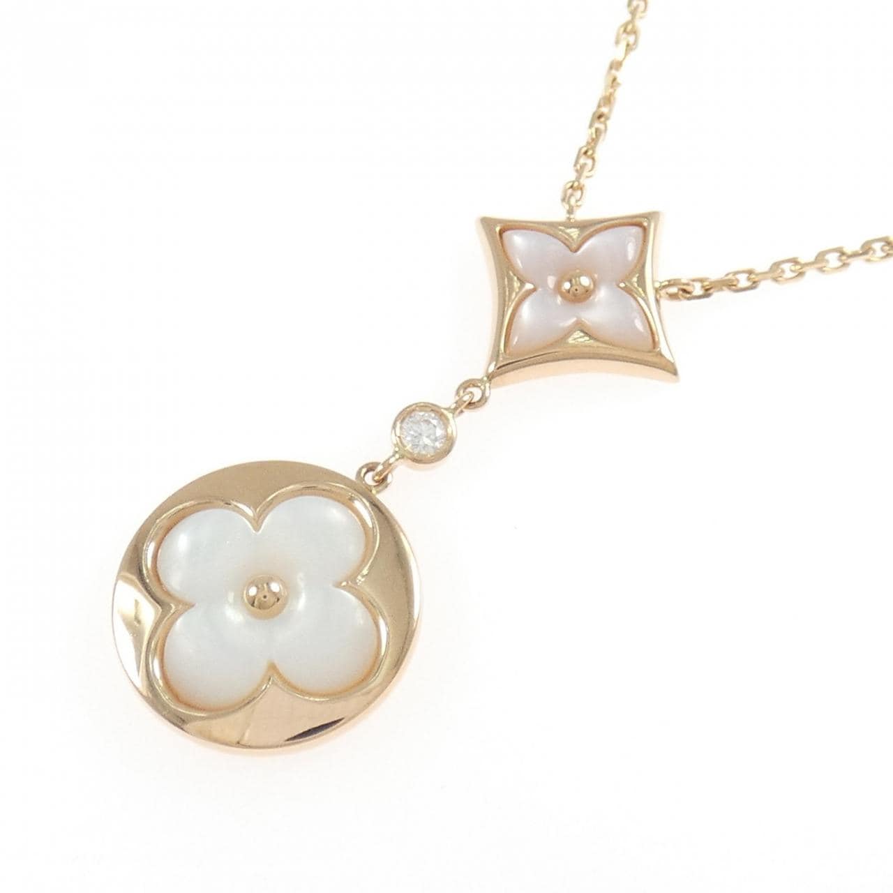 ルイヴィトン コリエ ドゥーブル カラーブロッサム ネックレス