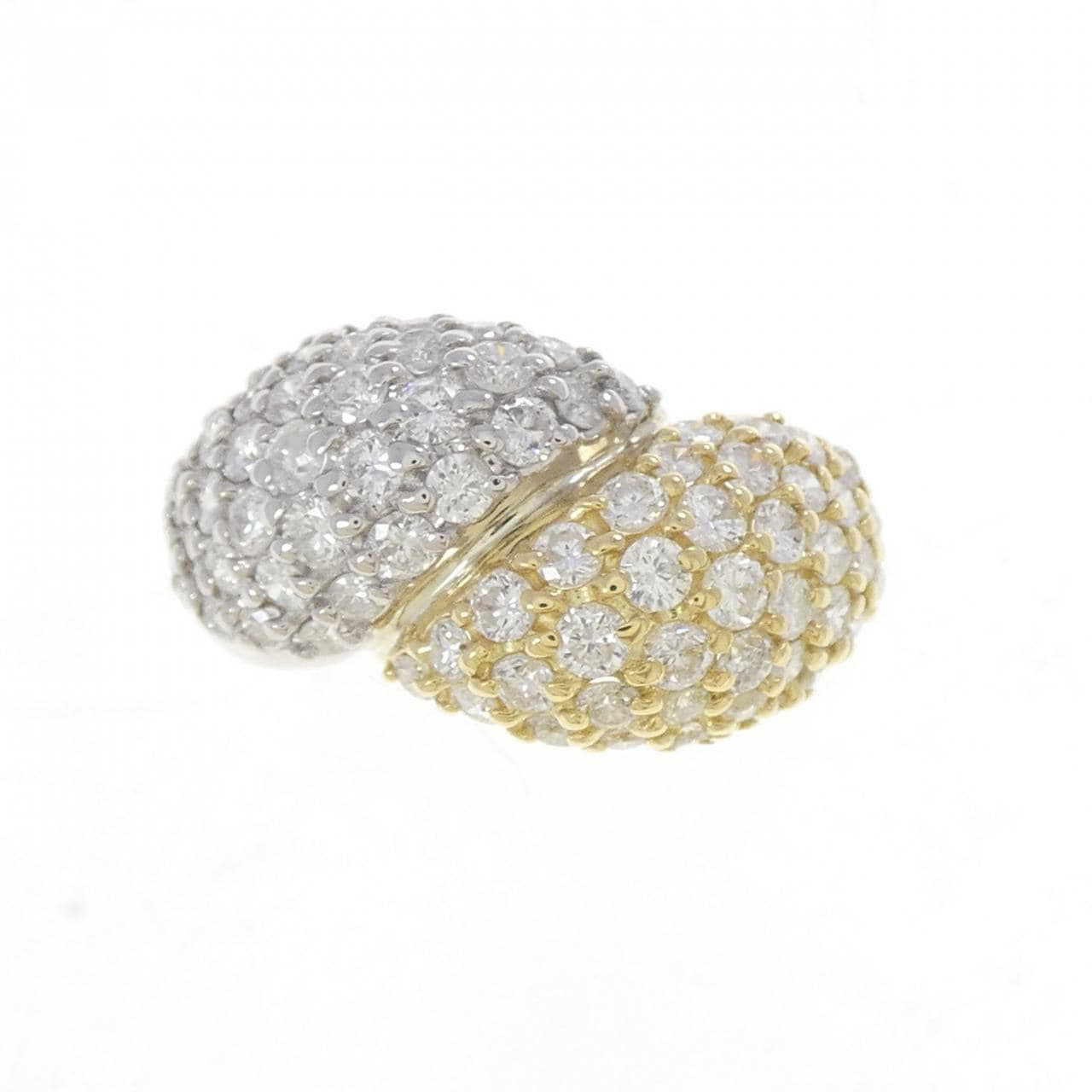 PT900/K18YG パヴェ ダイヤモンド リング 1.52CT