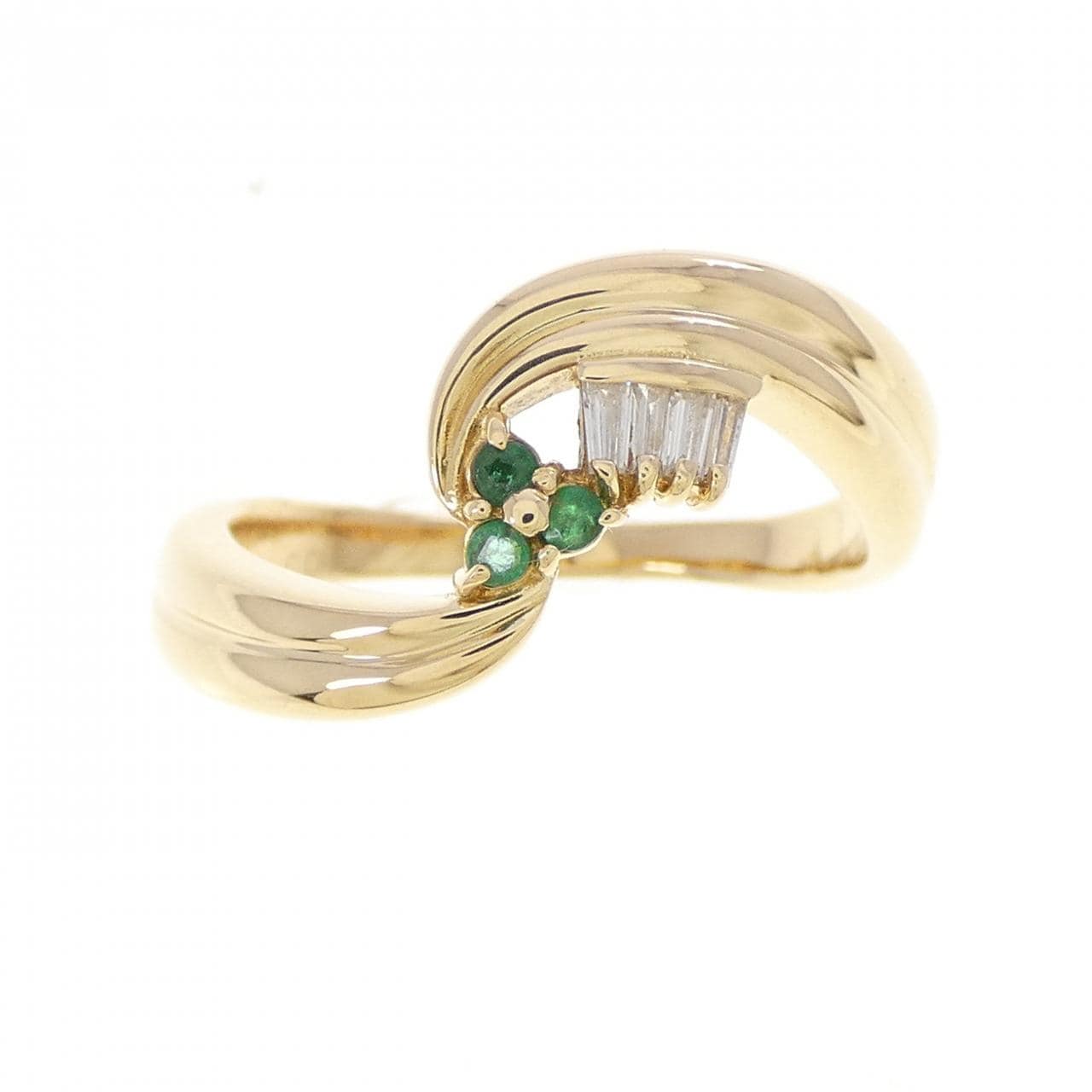 K18YG エメラルド リング 0.06CT