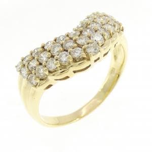 K18YG パヴェ ダイヤモンド リング 1.00CT