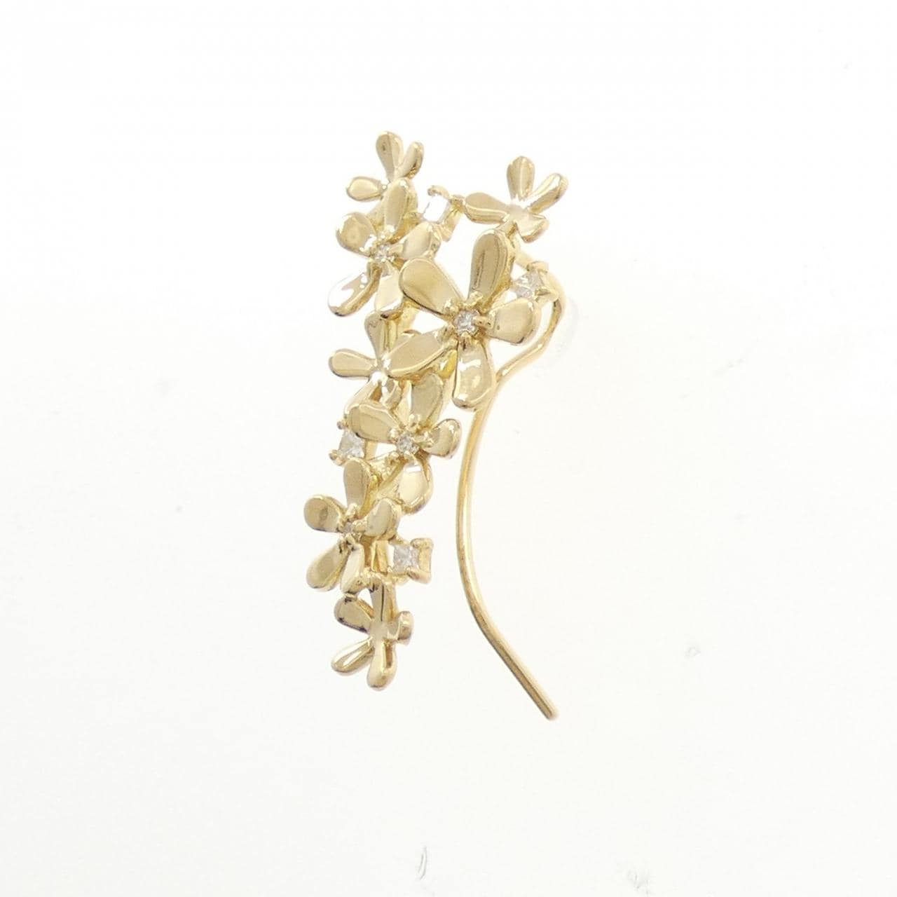 アーカー フルール ブリリアン ピアス 0.11CT 片耳