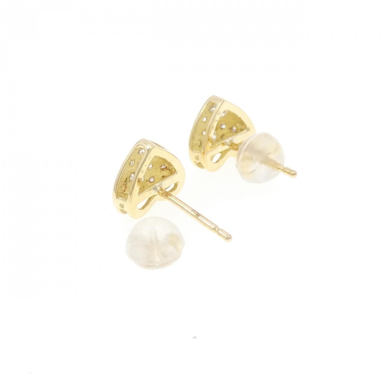 K18YG ハート ダイヤモンド ピアス 0.24CT