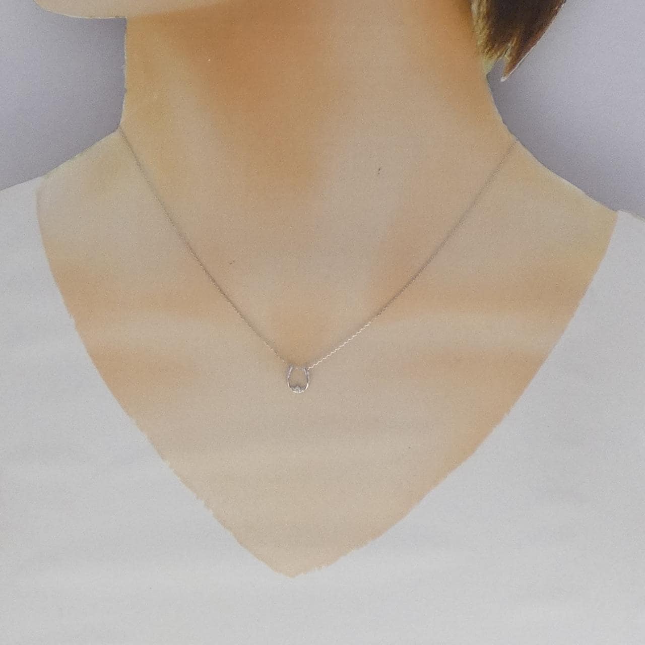 K10WG ダイヤモンド ネックレス 0.01CT