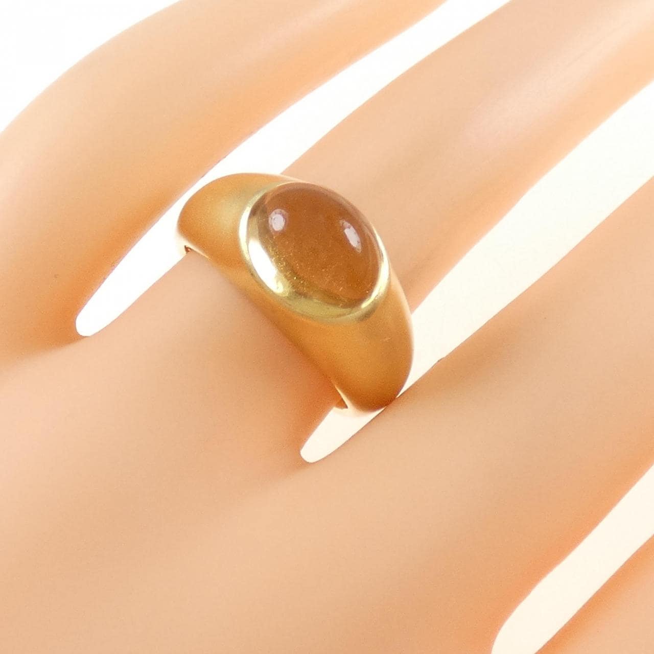 K18YG citrine ring