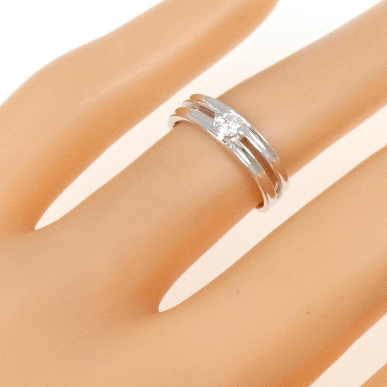 K18WG ダイヤモンド リング 0.11CT