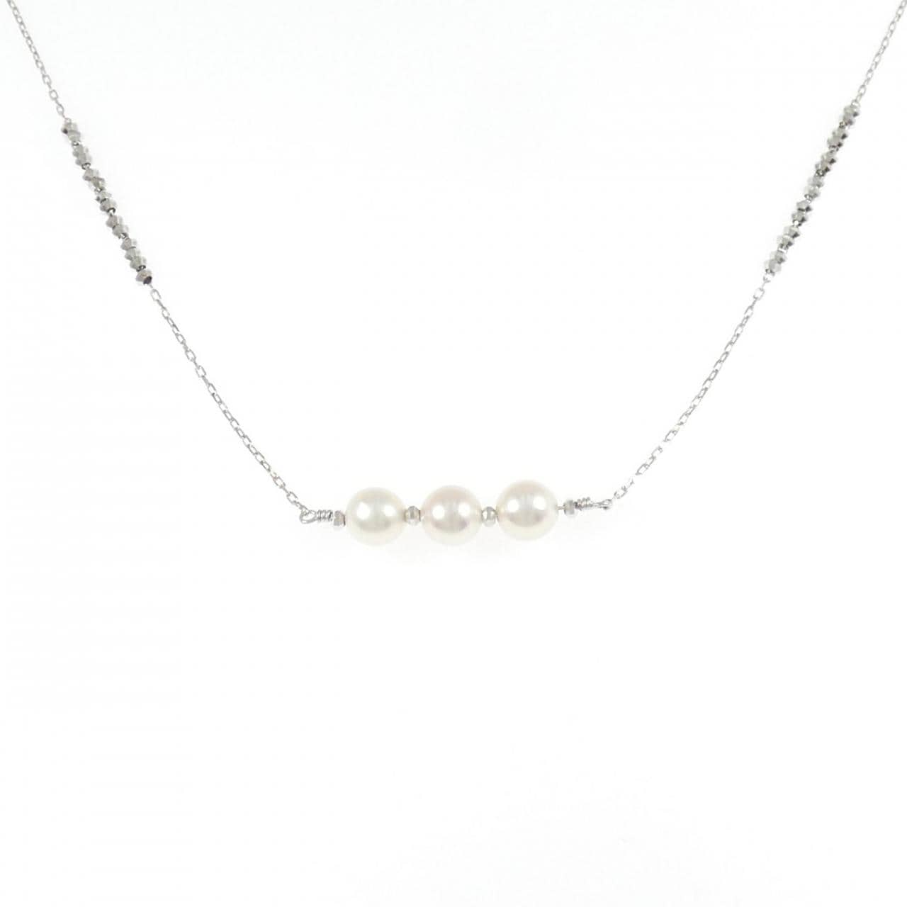 K18WG アコヤパール ネックレス