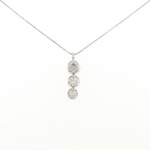 PT900/PT850 スリーストーン ダイヤモンド ネックレス 1.00CT