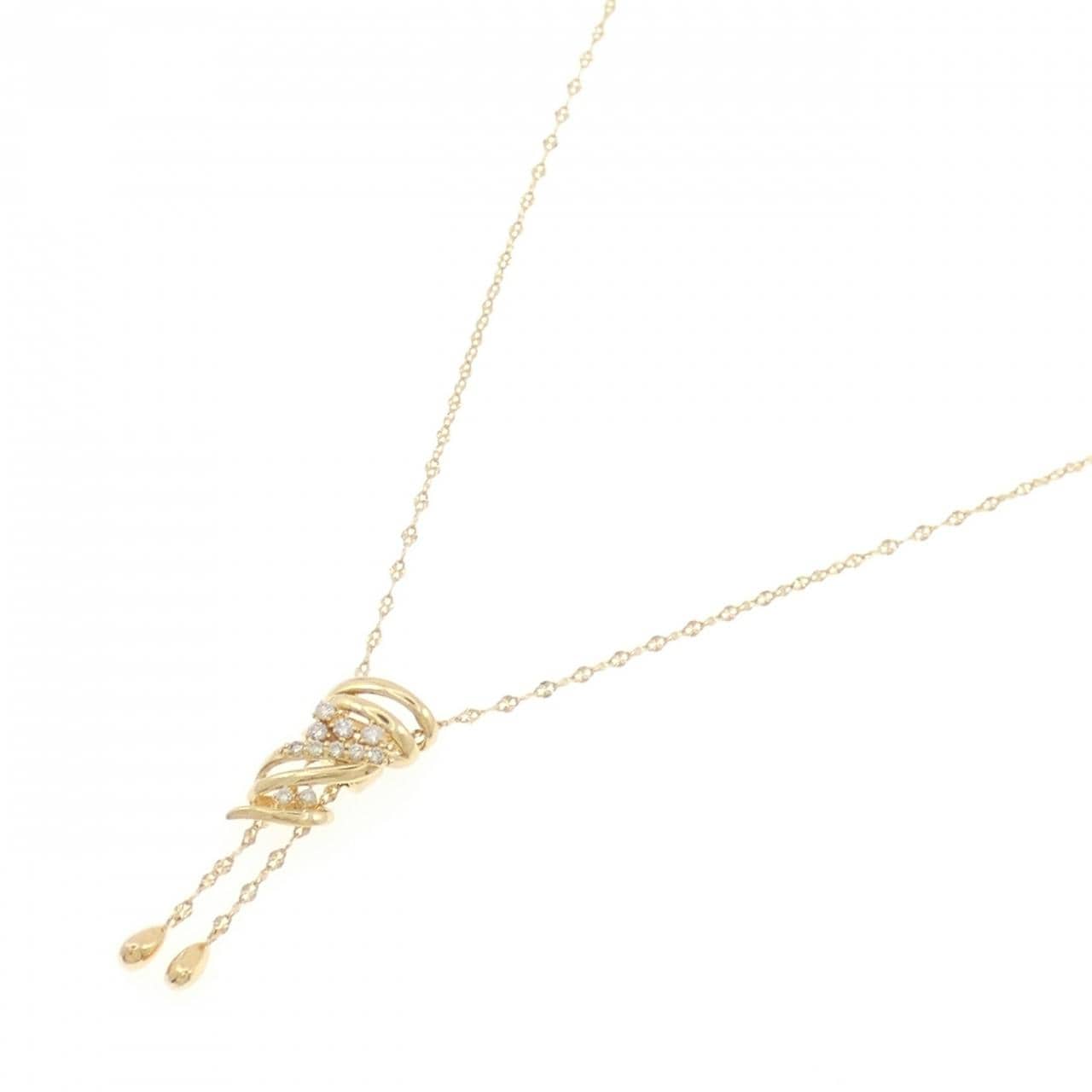 K18YG ダイヤモンド ネックレス 0.20CT