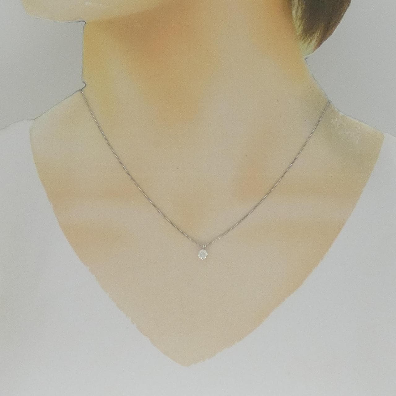 K18WG ダイヤモンド ネックレス 0.27CT