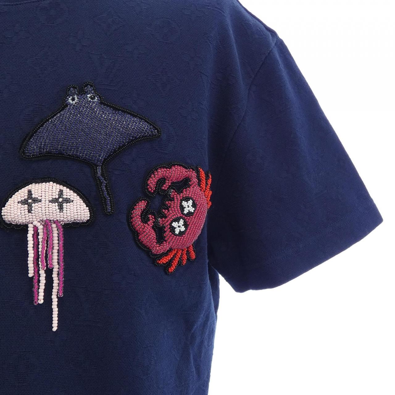 ルイヴィトン LOUIS VUITTON ビーズアニマルアンドモノグラム HLY11WDG1 Tシャツ