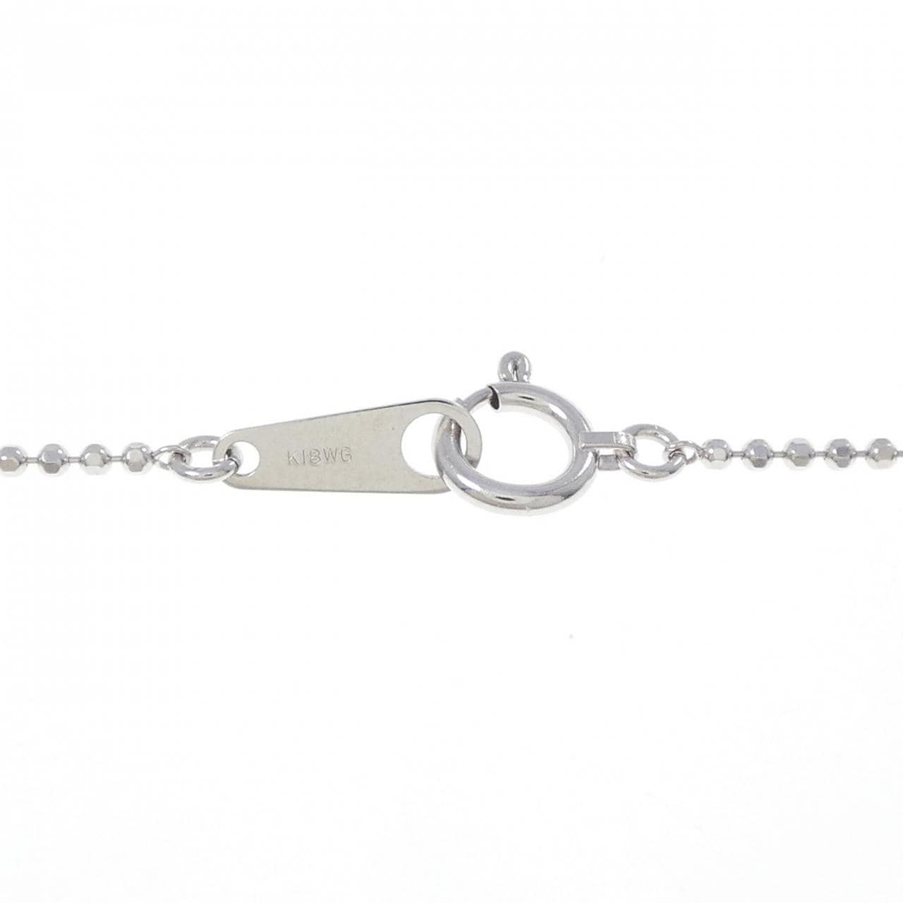 K18WG クロス×ハート ルビー ネックレス 0.23CT