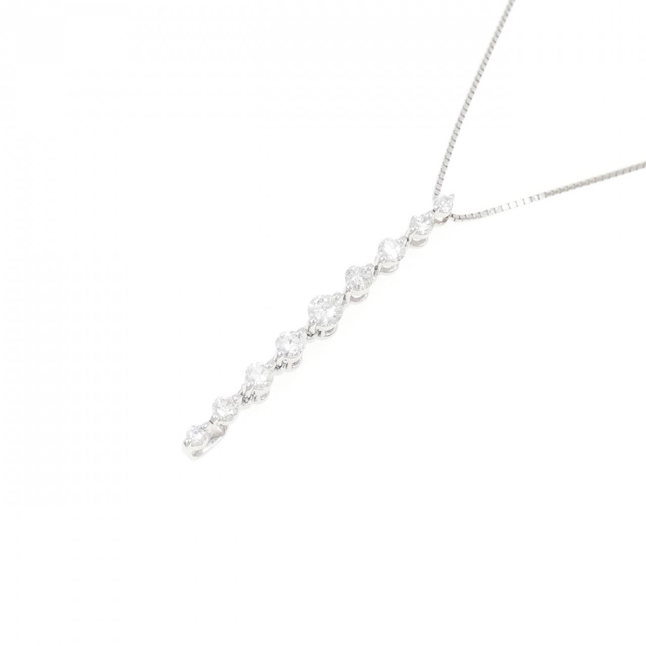 K18WG 2WAY Diamond necklace 0.50CT