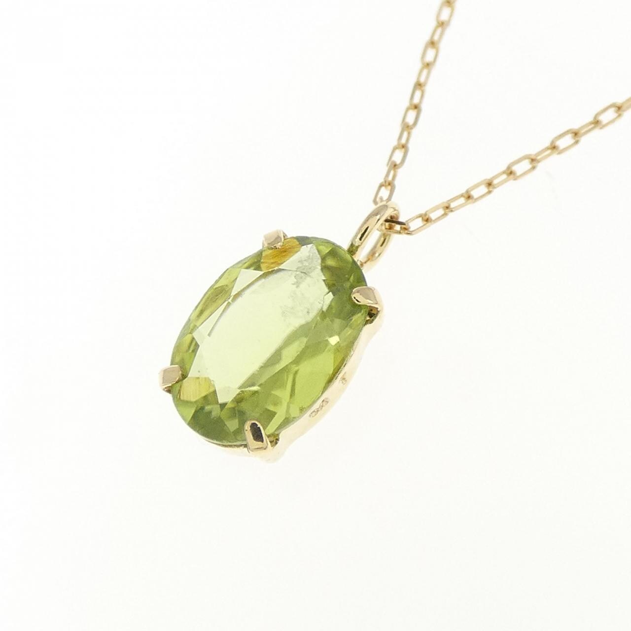 K18YG ペリドット ネックレス 0.67CT