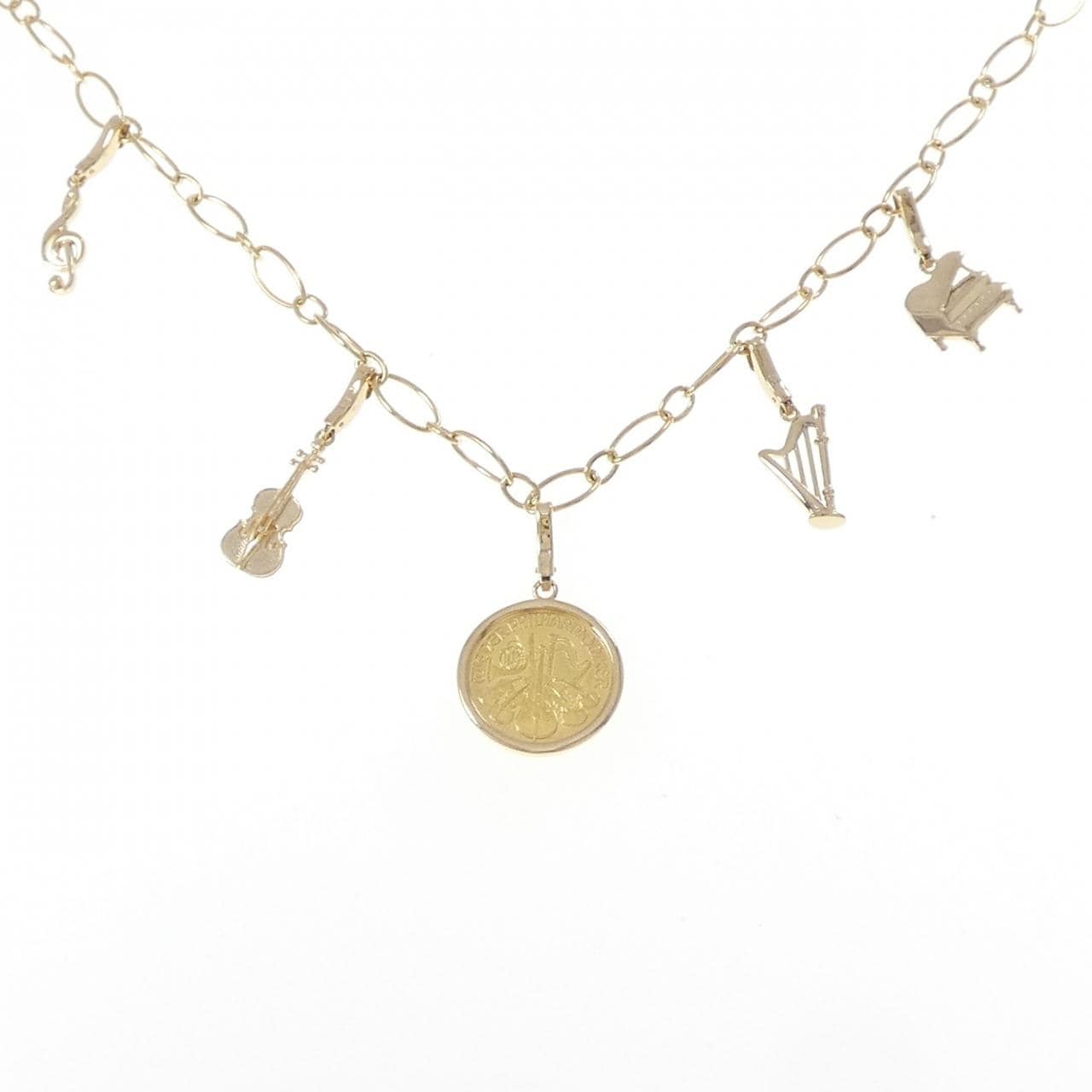 K18YG(枠) コイン ネックレス
