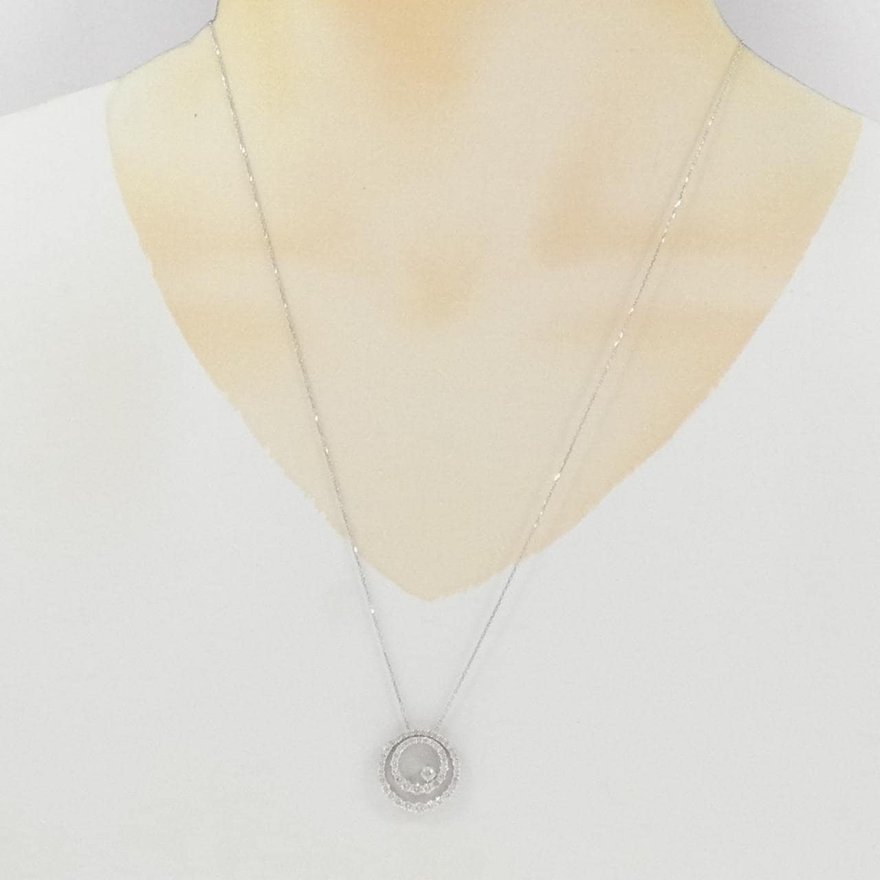 K18WG 双向钻石项链 0.088克拉