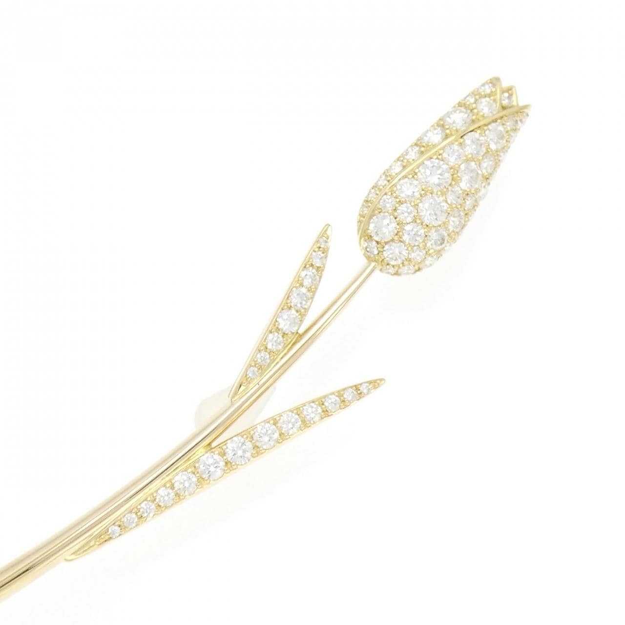 Gimel Flower Diamond Brooch 1.343CT