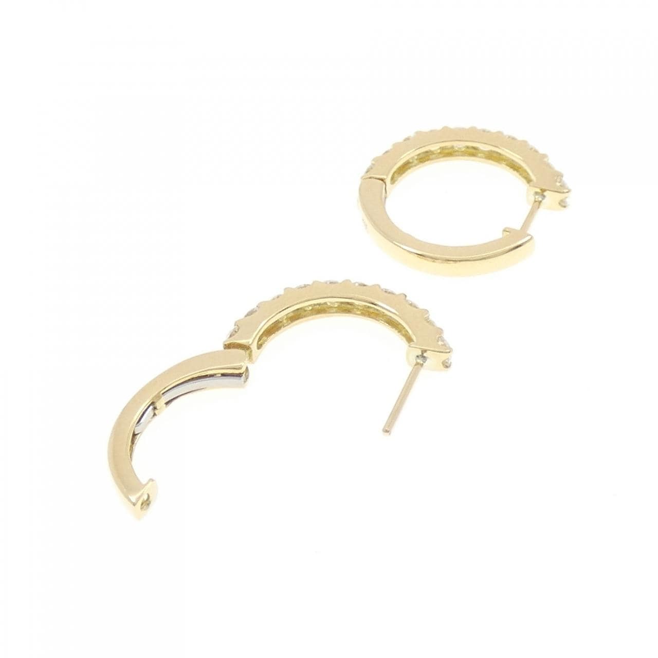 [新品] K18YG钻石耳环 1.002CT