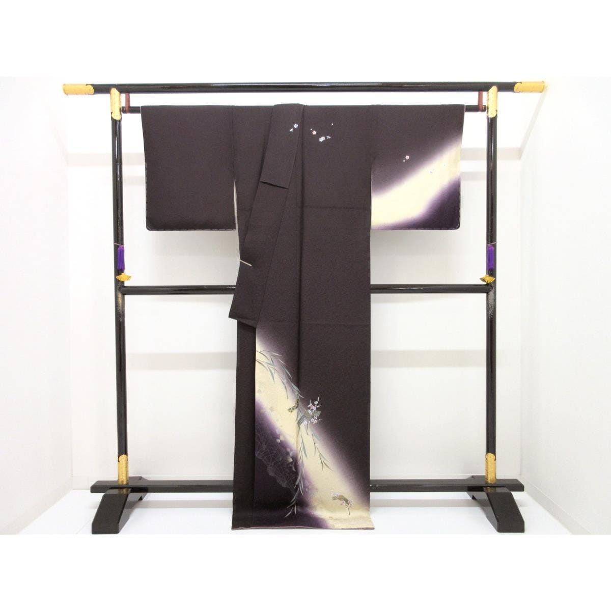 【未使用品】訪問着　友禅金彩加工　ボカシ染　身幅２Ｌ寸