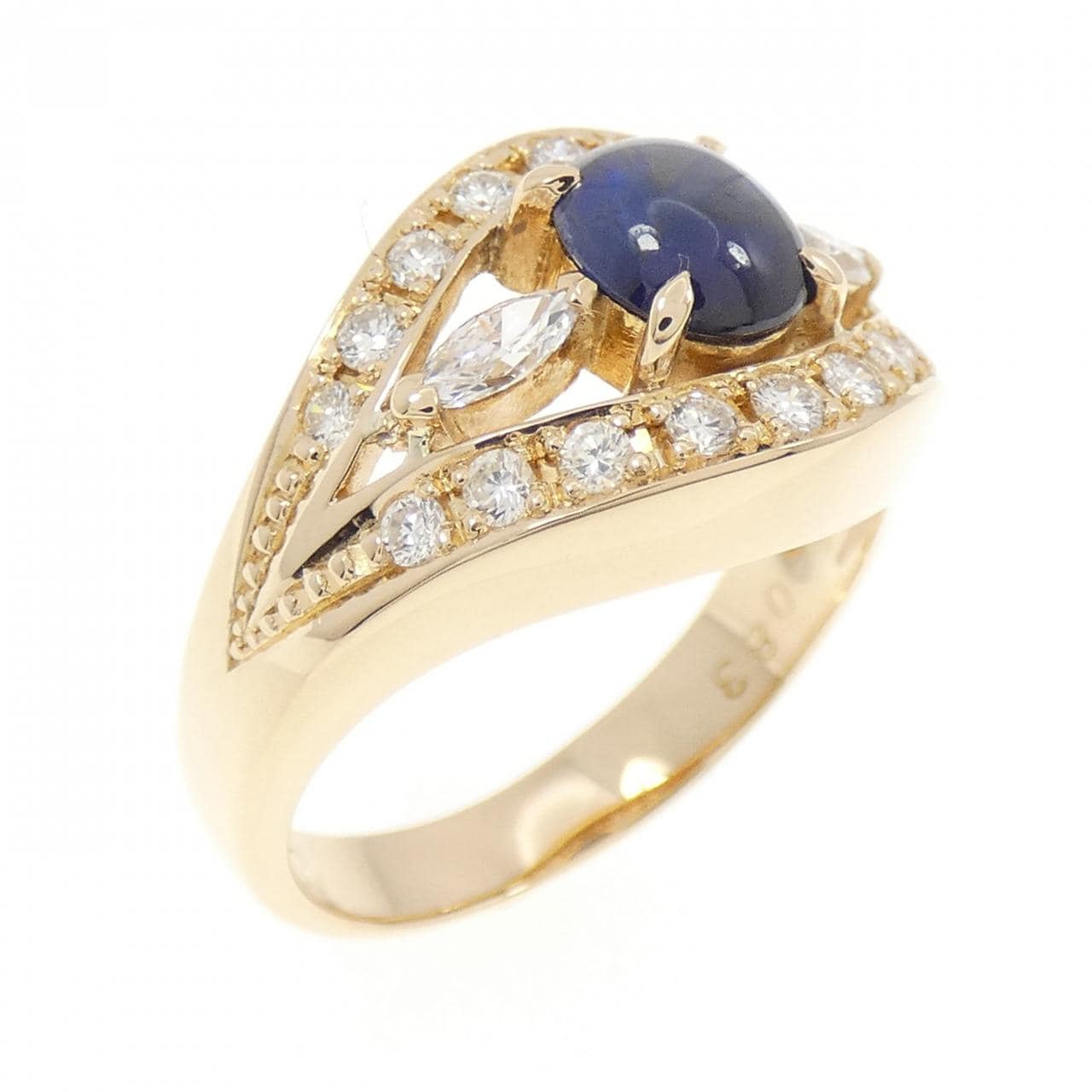 K18YG サファイヤ リング 0.83CT