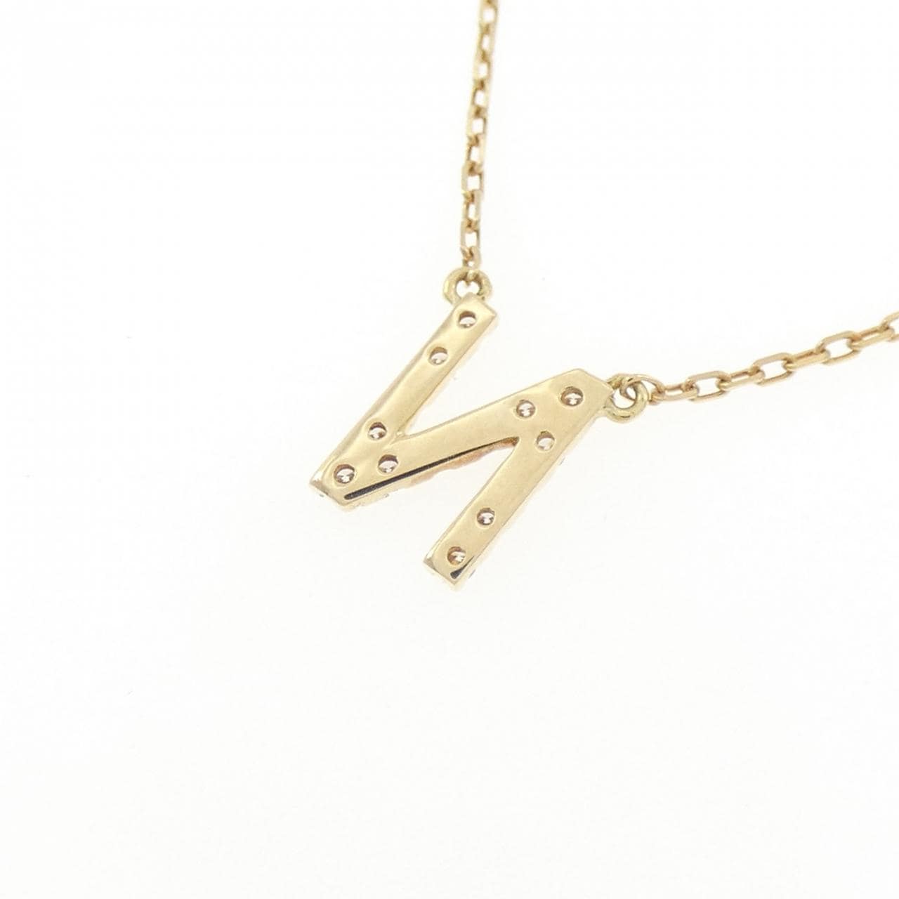 アーカー イニシャル ネックレス 0.05CT