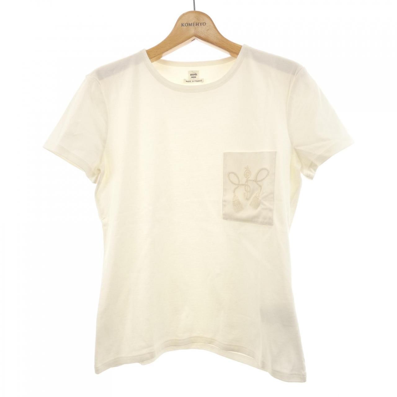 エルメス HERMES POCHE BRODEE *86-7604 Tシャツ