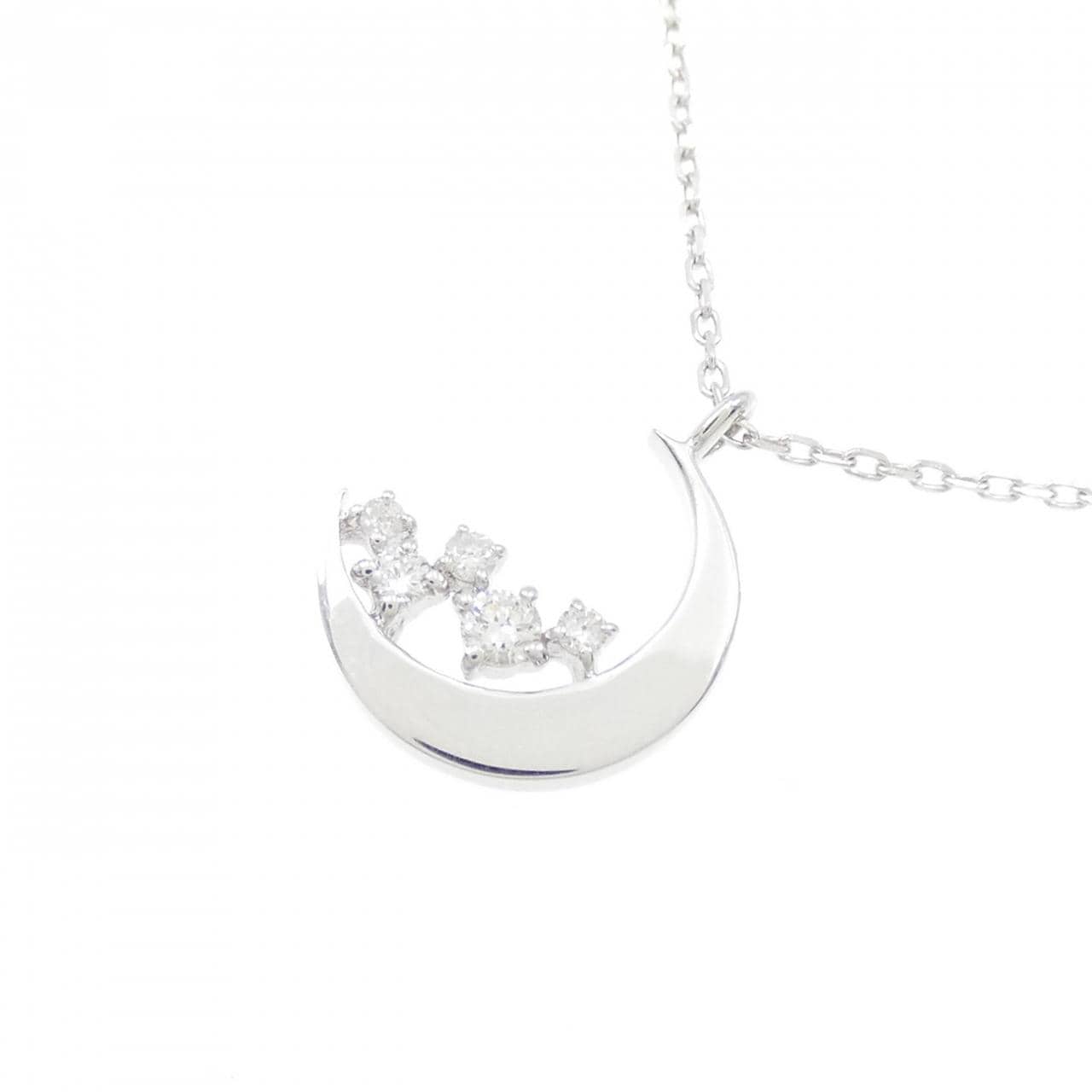 Ethe Moon Diamond Necklace 0.05CT