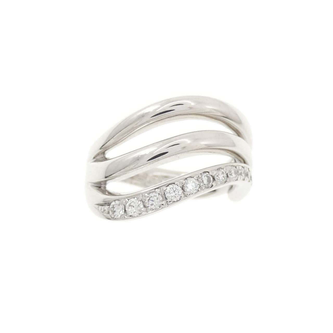 K18WG ダイヤモンド ピンキーリング 0.20CT