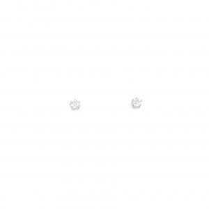 PT900 ソリティア ダイヤモンド ピアス 0.08CT