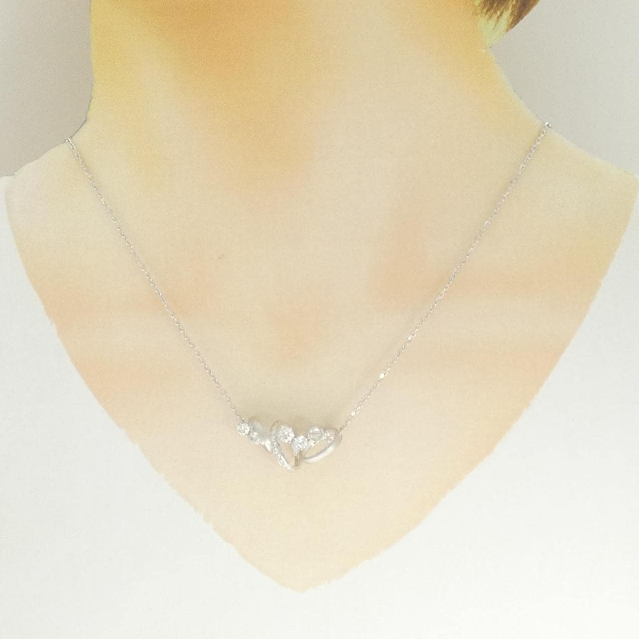 K18WG ダイヤモンド ネックレス 0.97CT