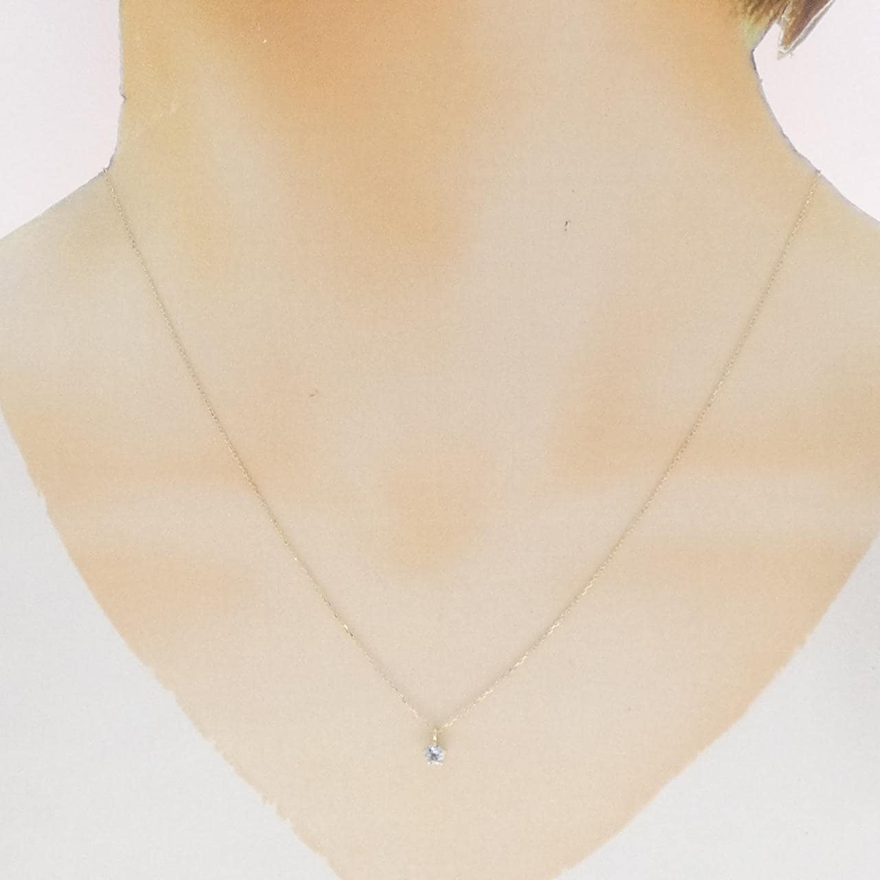 K10YG アクアマリン ネックレス