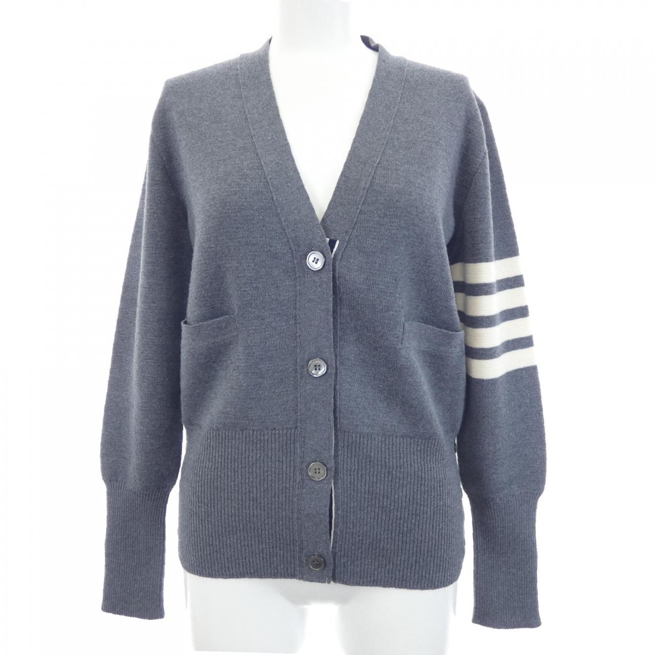 トムブラウン THOM BROWNE ウール 4-BAR Vネック FKC207A カーディガン