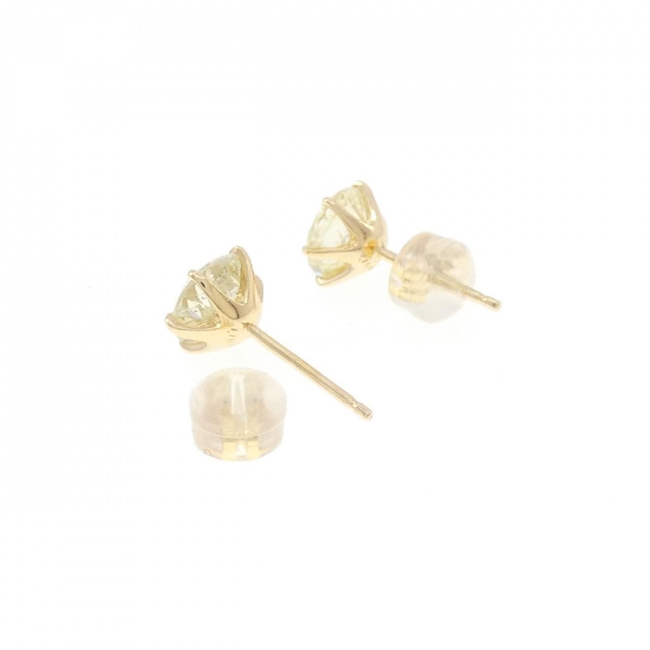 K18YG ソリティア ダイヤモンド ピアス 2.268CT