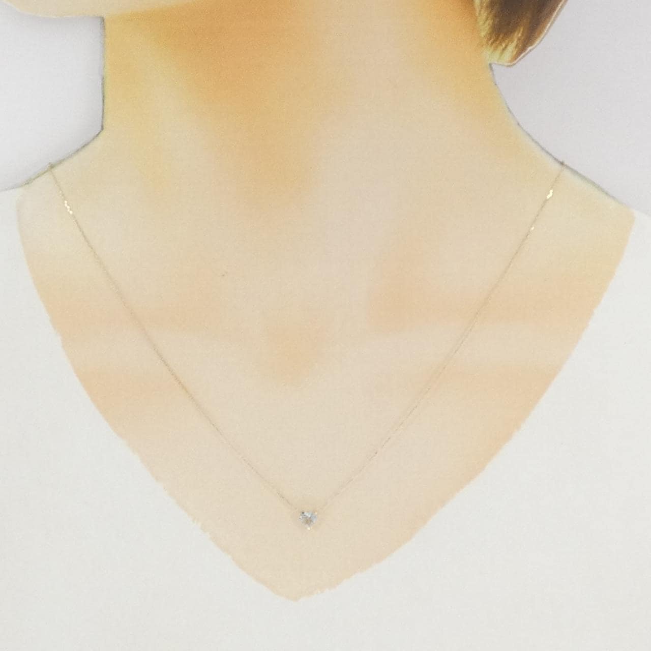K10YG ハート アクアマリン ネックレス 0.26CT
