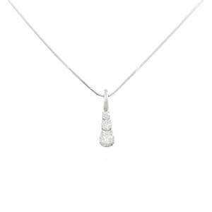 PT900/PT850 スリーストーン ダイヤモンド ネックレス 0.30CT