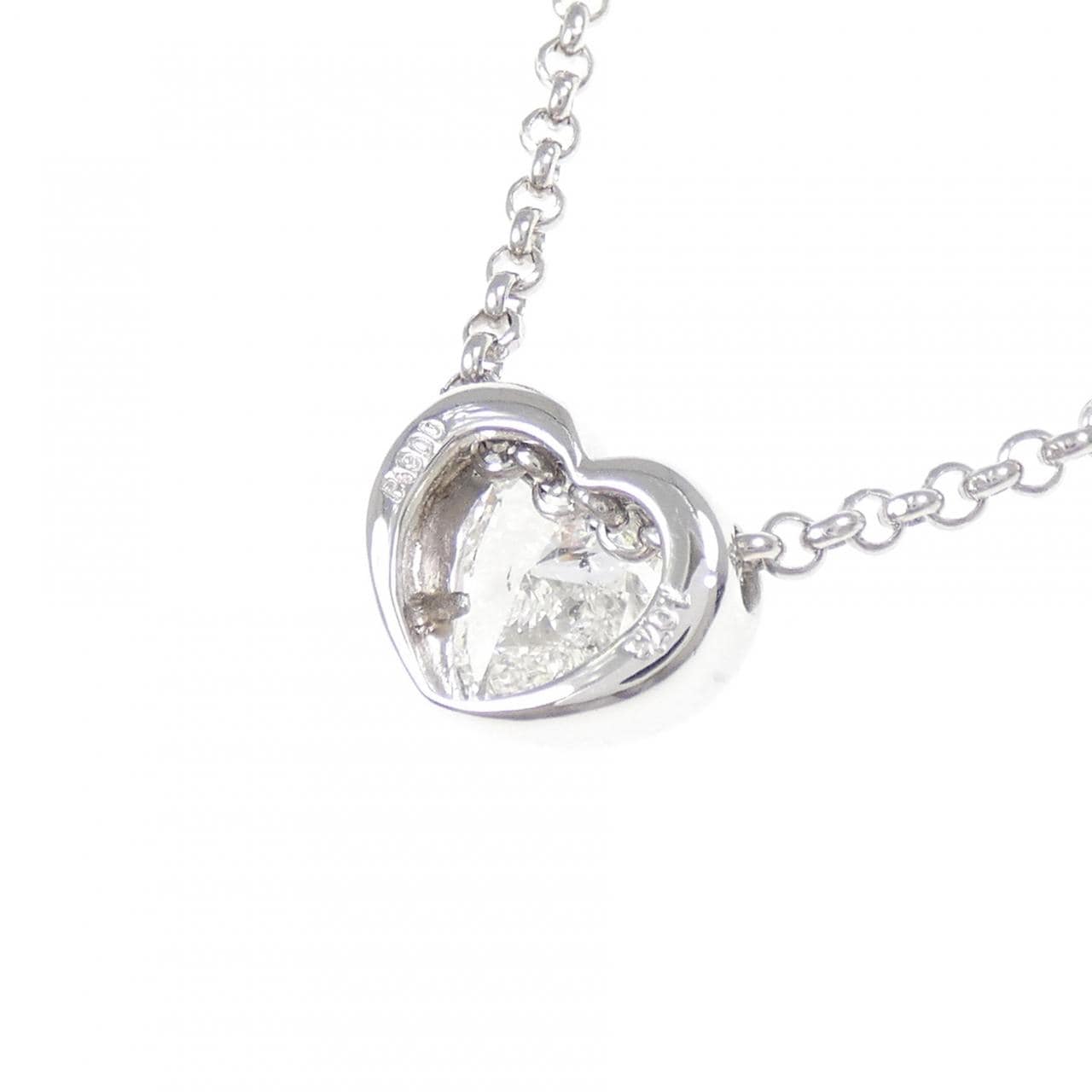 PT900/PT850 ハート ダイヤモンド ネックレス 1.073CT