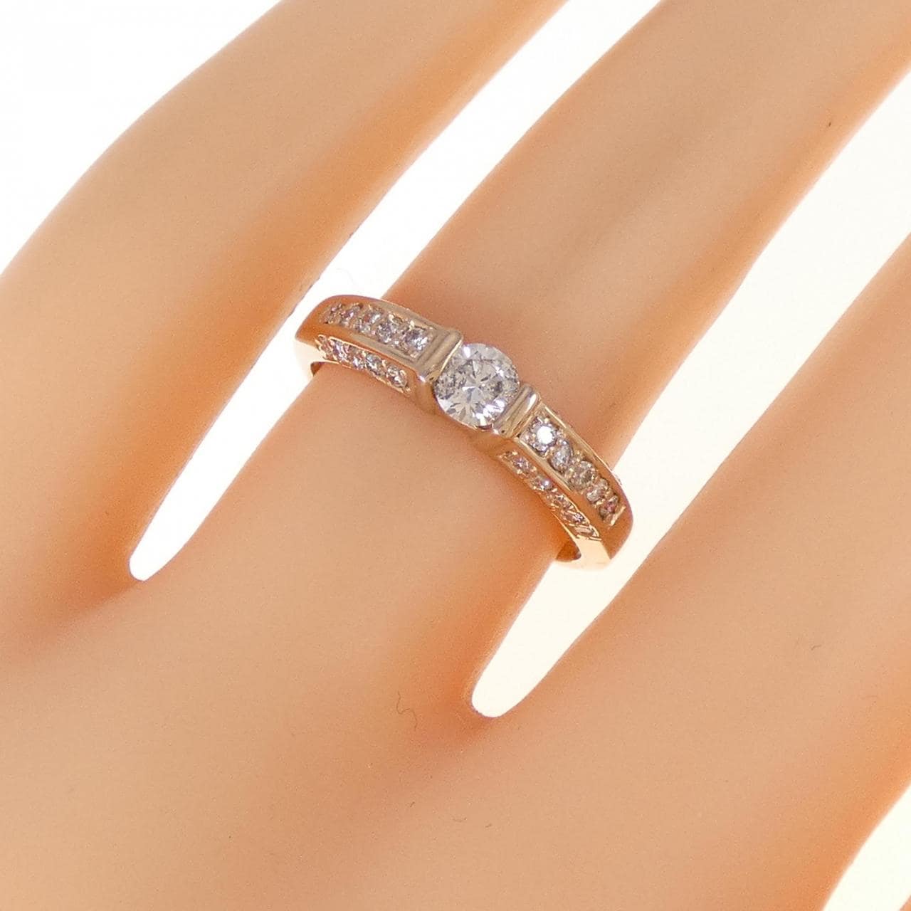K18PG ダイヤモンド リング 0.20CT