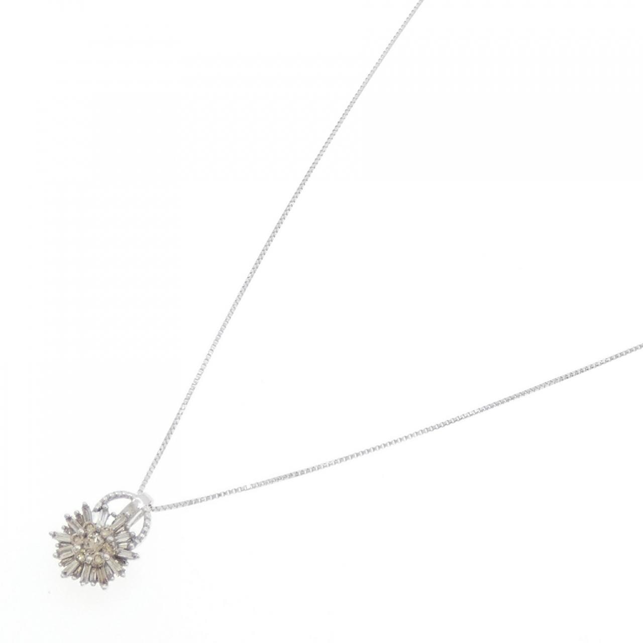 K18WG ダイヤモンド ネックレス 0.25CT
