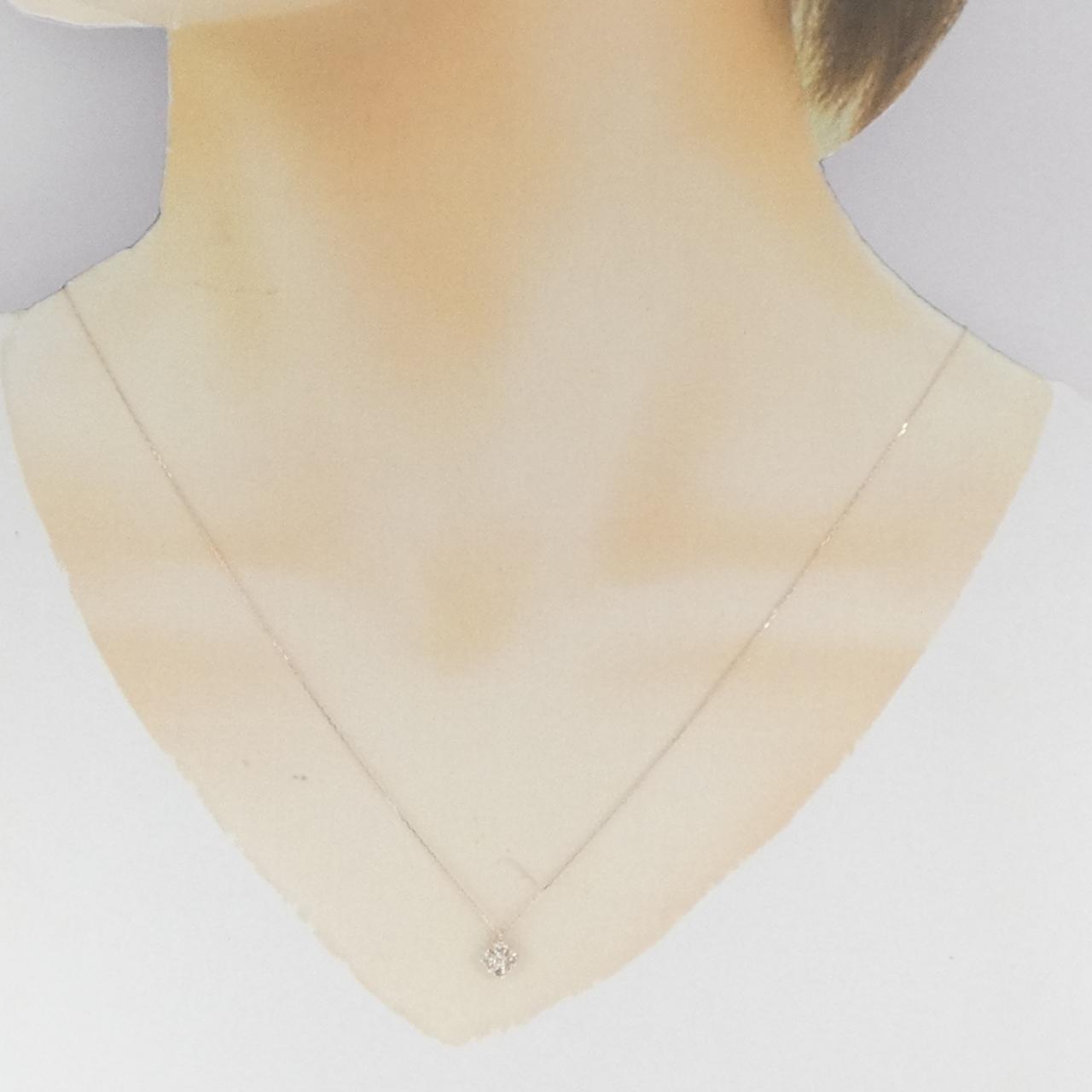 【新品】K10PG ダイヤモンド ネックレス 0.20CT