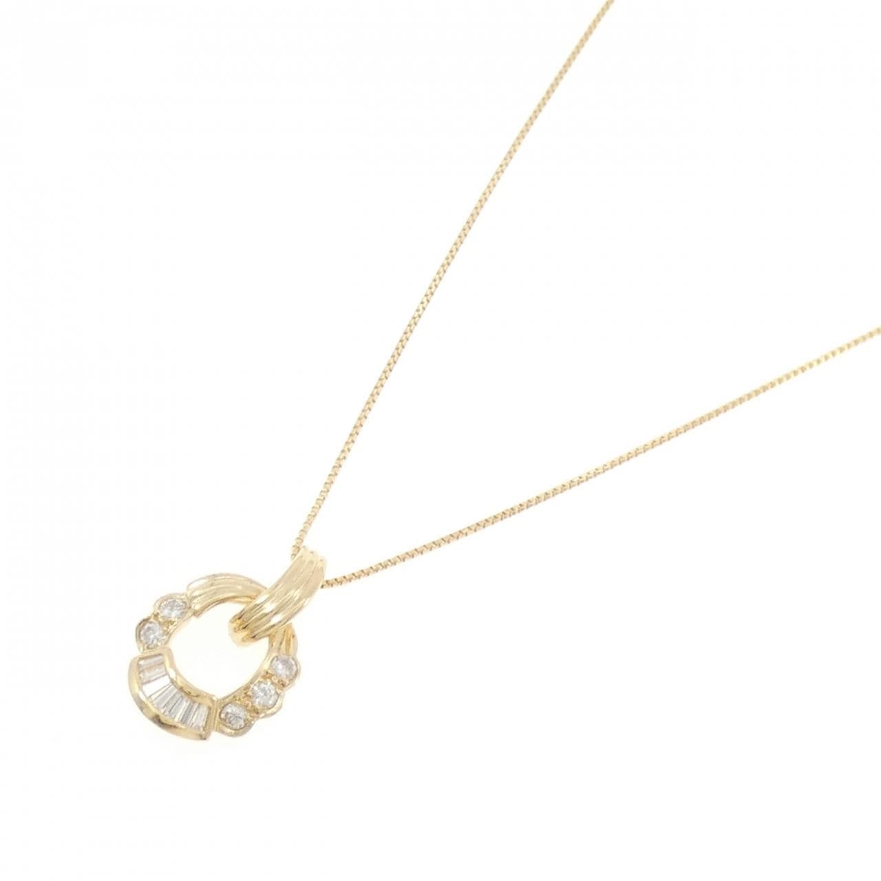 K18YG ダイヤモンド ネックレス 0.75CT