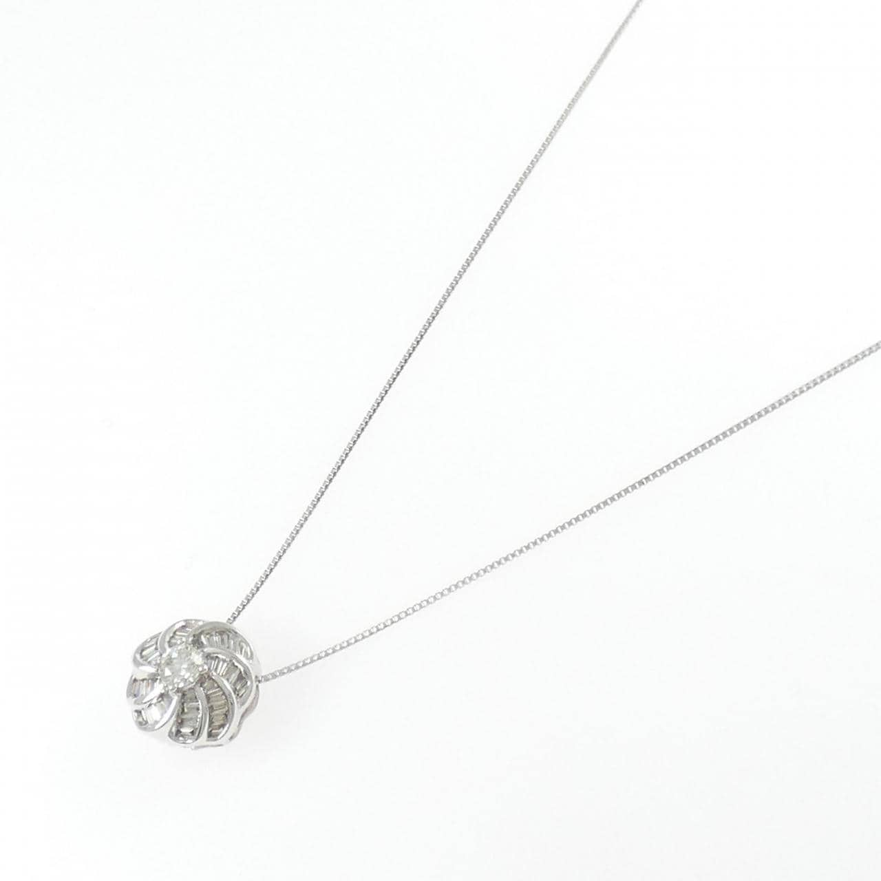 K18WG ダイヤモンド ネックレス 0.37CT