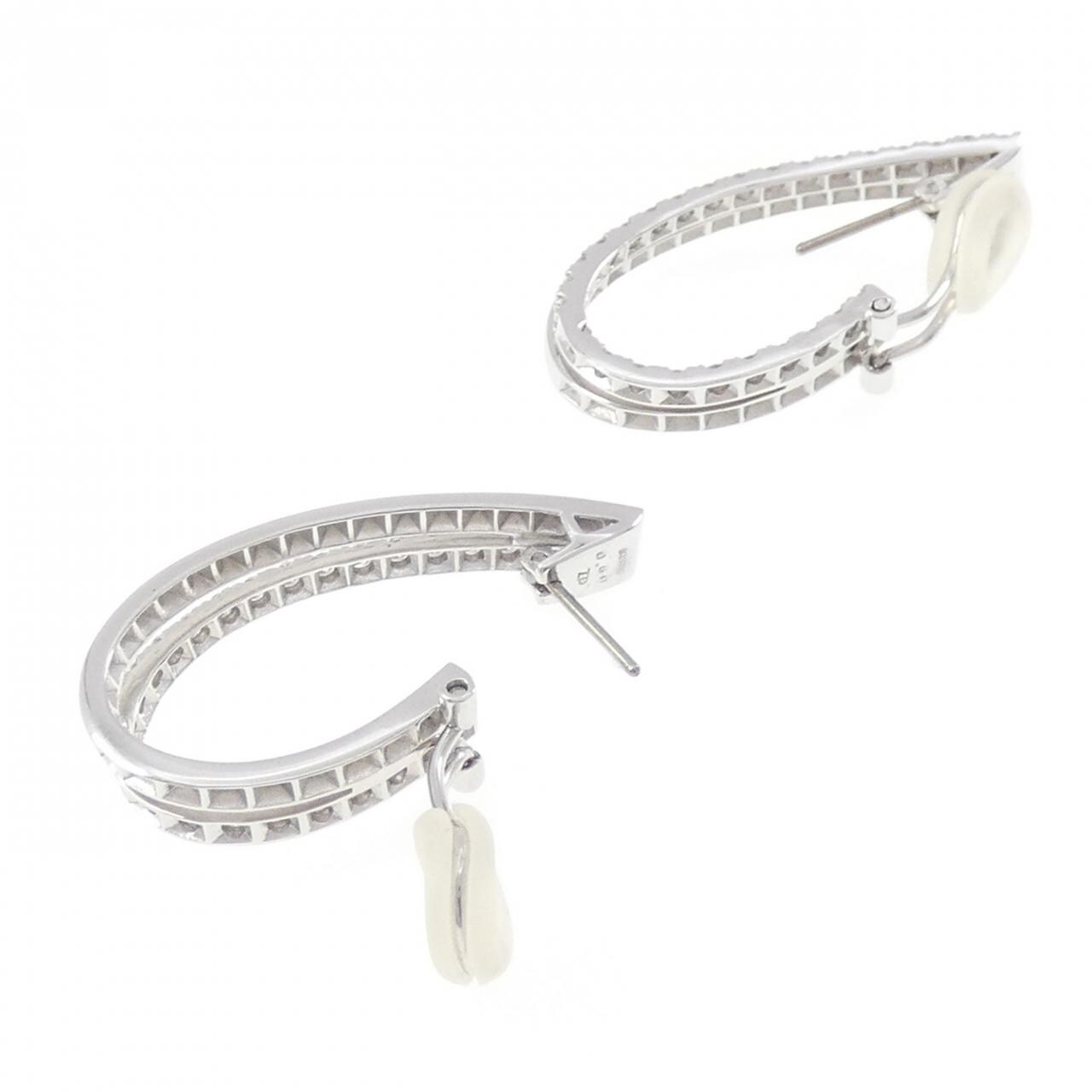 【新品】K18WG ダイヤモンド ピアス/イヤリング 1.00CT