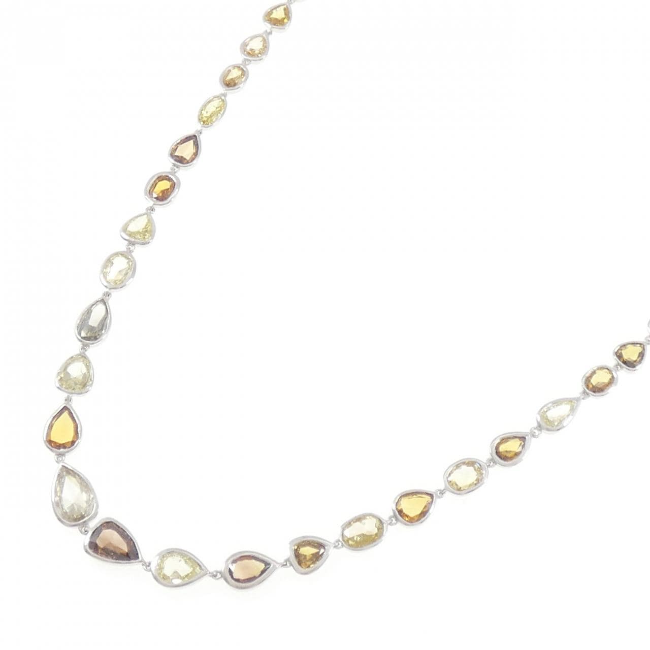 K18WG ダイヤモンド ネックレス 10.13CT