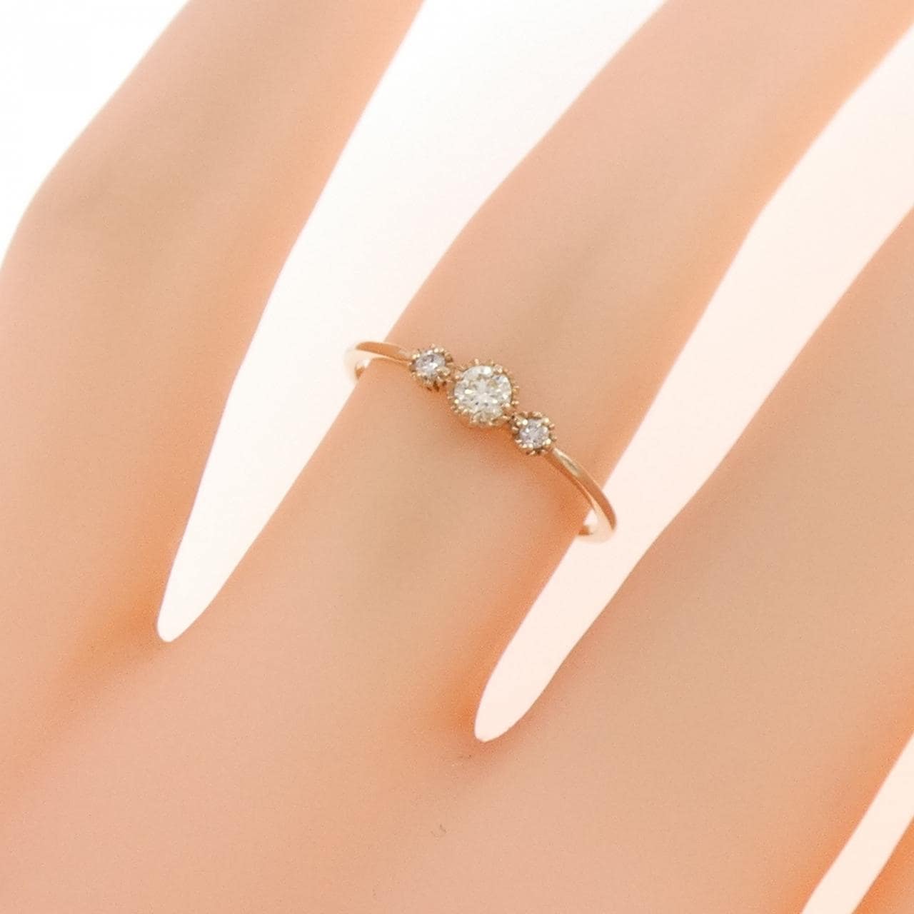 K18PG ダイヤモンド リング 0.10CT