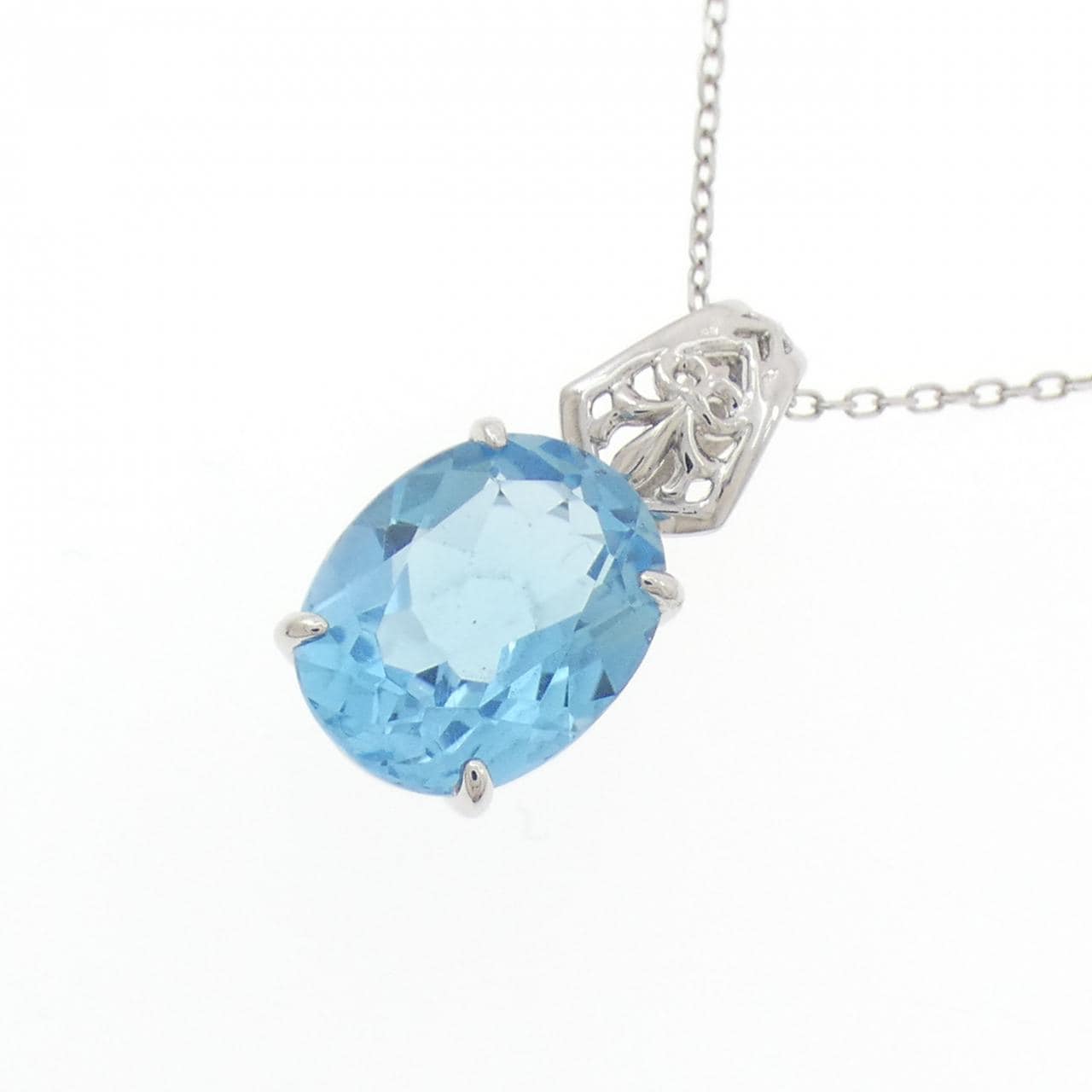 K10WG ブルートパーズ ネックレス