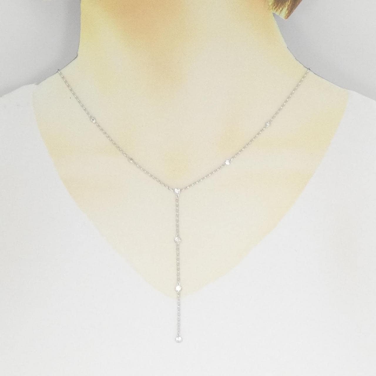 PT900/PT850 ダイヤモンド ネックレス 0.32CT