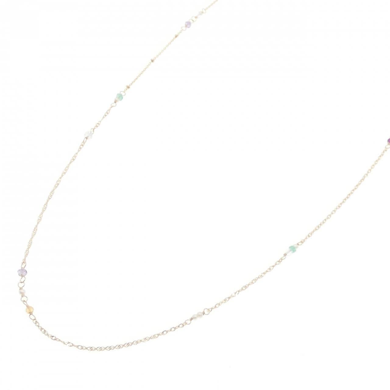 K10YG カラーストーン ネックレス