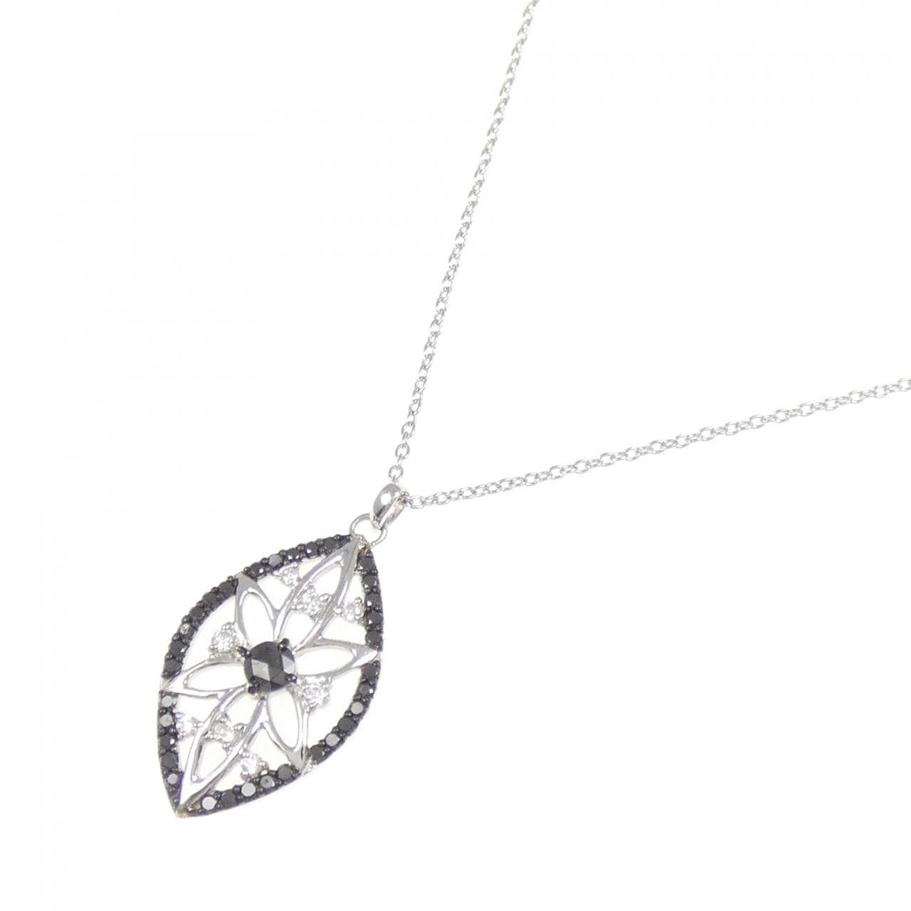 K18白金/K18藍鑽石項鍊，0.32克拉