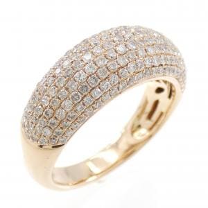 K18PG パヴェ ダイヤモンド リング 1.00CT
