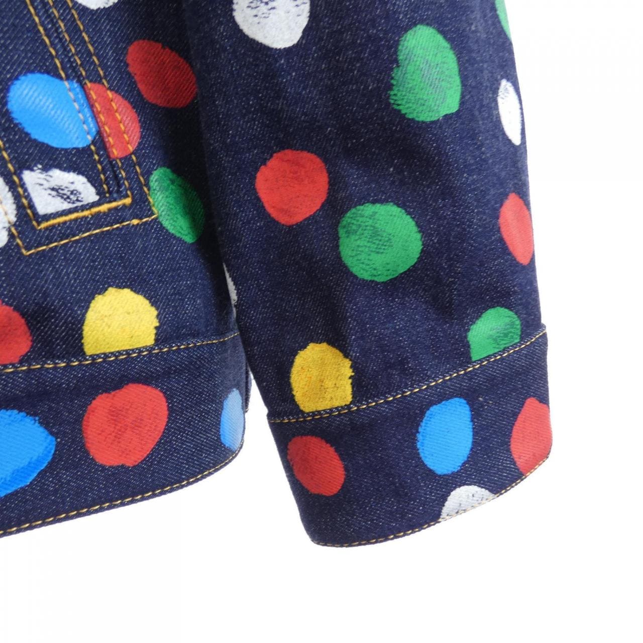ルイヴィトン LOUIS VUITTON LV×YK ペインティッド ドット デニムジャケット FOJA33VY5 草間彌生 デニムジャケット